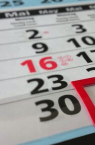pagina mese di calendario con indicazione dei numeri dei giorni di una mese il cuni ultimo numero è il 31